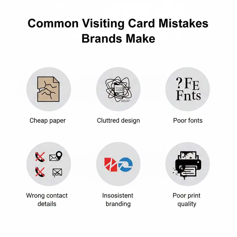common visiting cards mistakes