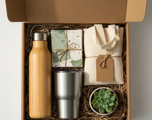 Bamboo bottle and tote bag – Best Corporate Gifting Ideas